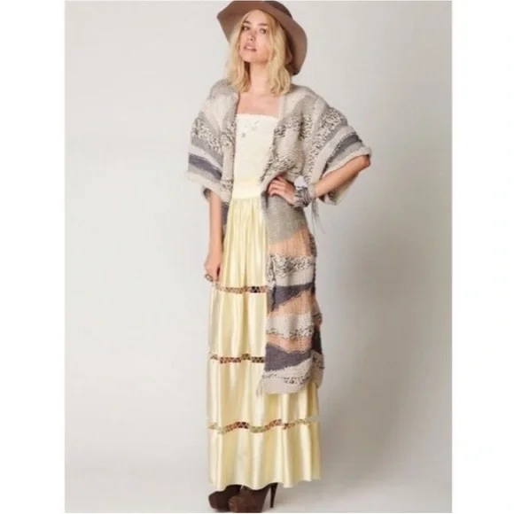 Free People Sands of Time Long Cardigan Slouchy Sweater Size Small - Picture 2 of 13